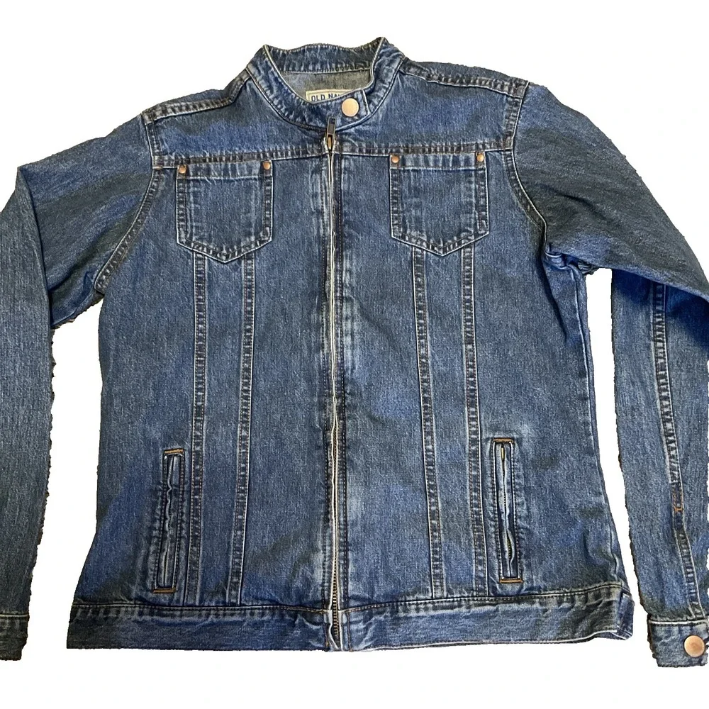 Old Navy Full Zip Jean Jacket Youth Girls XXL Pockets